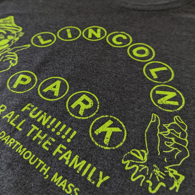 Lincoln Park North Dartmouth Massachusetts T-Shirt Detail Right Dark Gray