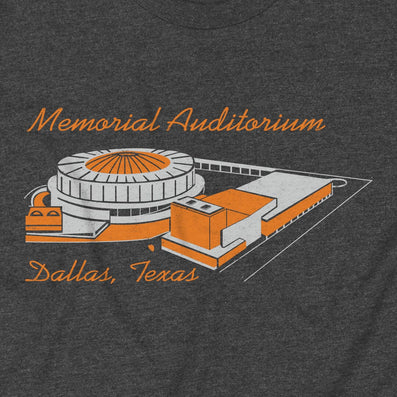 Memorial Auditorium Dallas Texas T-Shirt Graphic Dark Gray