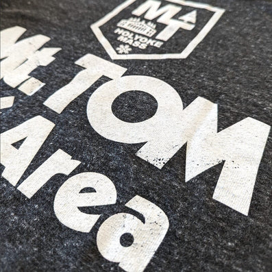 Mt. Tom Holyoke Massachusetts Hoodie Detail Right Dark Gray