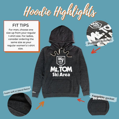 Mt. Tom Holyoke Massachusetts Hoodie Highlights Dark Gray
