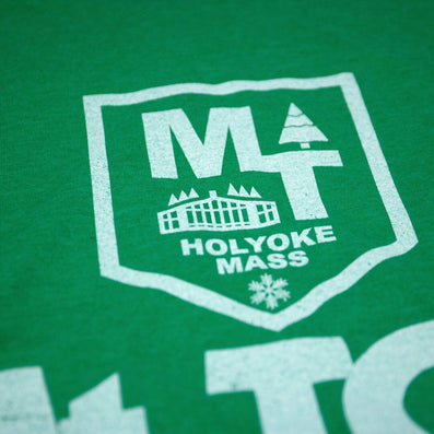 Mt. Tom Holyoke Massachusetts T-Shirt Detail Green