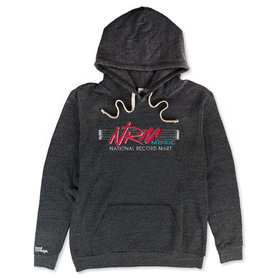 NRM Music National Record Mart Hoodie Front Dark Gray