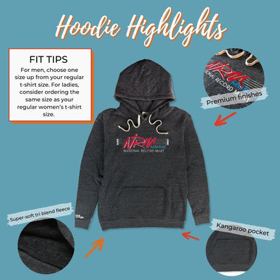 NRM Music National Record Mart Hoodie Highlights Dark Gray