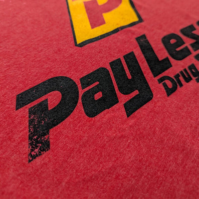 PayLess Drug Store T-Shirt Detail Left Red
