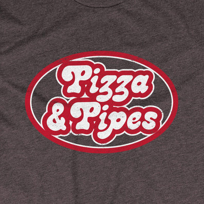 Pizza & Pipes T-Shirt Graphic Dark Brown