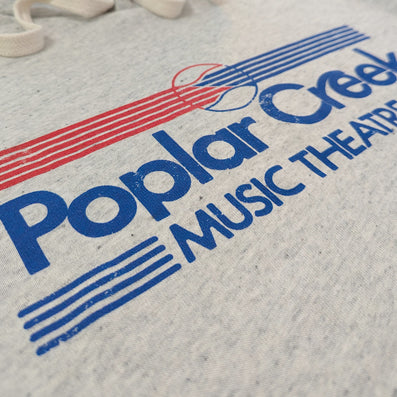 Poplar Creek Music Theatre Chicago Illinois Hoodie Detail Left Light Gray