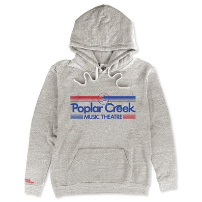 Poplar Creek Music Theatre Chicago Illinois Hoodie Front Light Gray