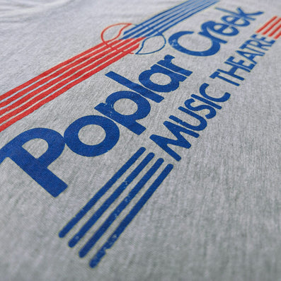 Poplar Creek Music Theatre Chicago Illinois T-Shirt Detail Left Light Gray
