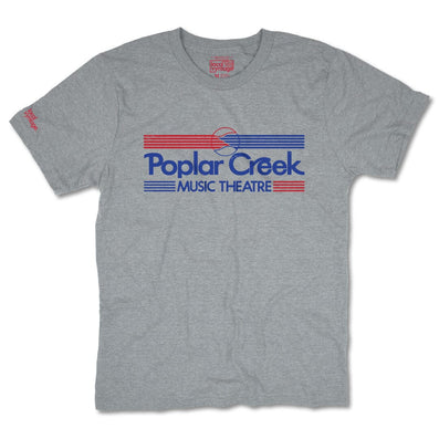Poplar Creek Music Theatre Chicago Illinois T-Shirt Front Light Gray
