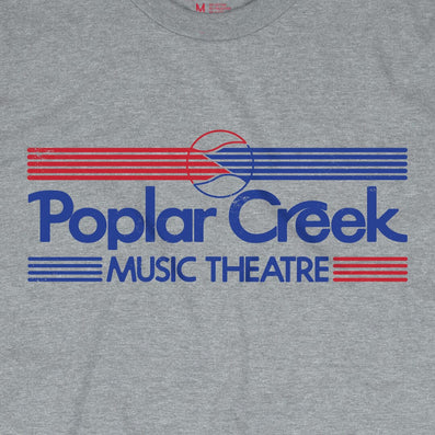 Poplar Creek Music Theatre Chicago Illinois T-Shirt Graphic Light Gray