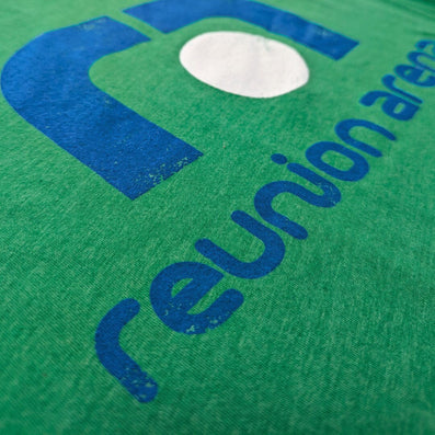 Reunion Arena Dallas Texas T-Shirt Detail Left Green