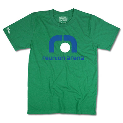 Reunion Arena Dallas Texas T-Shirt Front Green