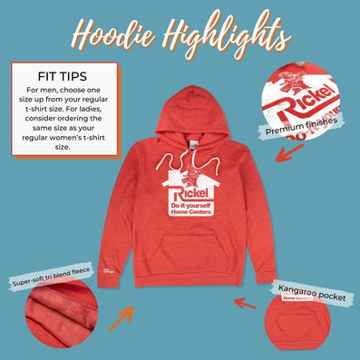 Rickel Home Centers Hoodie Highlights Red