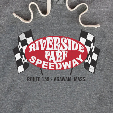 Riverside Speedway Agawam Massachusetts Hoodie Graphic Gray