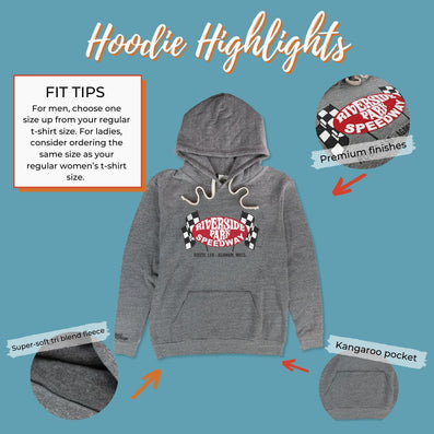 Riverside Speedway Agawam Massachusetts Hoodie Highlights Gray