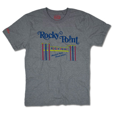 Rocky Point Warwick Rhode Island T-Shirt Front Gray