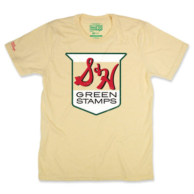 S&H Green Stamps T-Shirt Front Faded Yellow