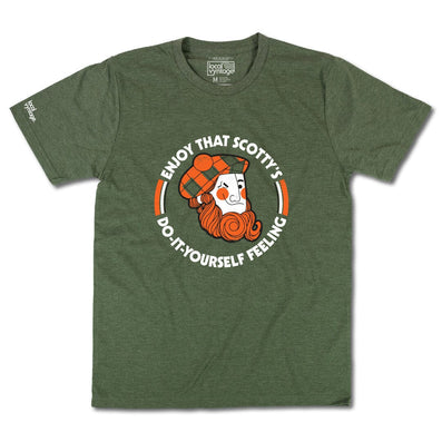 Scotty's Home Improvement Stores T-Shirt Front Forest Green