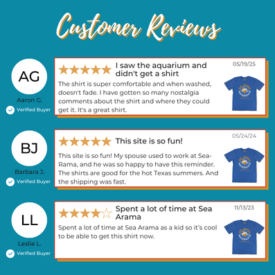 Sea-Arama Marineworld Texas T-Shirt Reviews Bright Blue