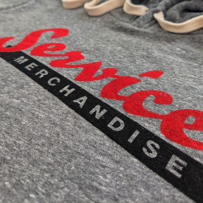Service Merchandise Hoodie Detail Right Gray