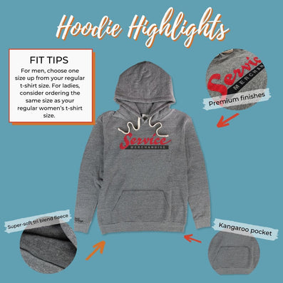 Service Merchandise Hoodie Highlights Gray