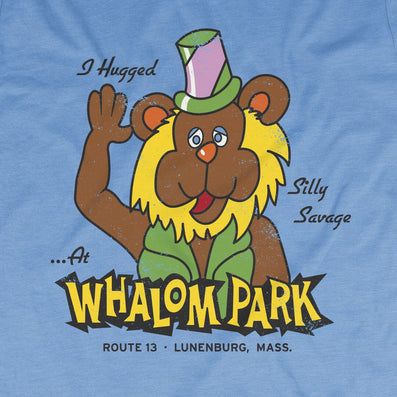 Silly Savage Whalom Park Lunenburg Massachusetts T-Shirt Graphic Light Blue