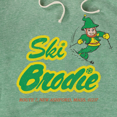 Ski Brodie Hoodie Graphic Faded Green