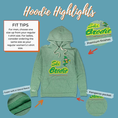 Ski Brodie Hoodie Highlights Faded Green