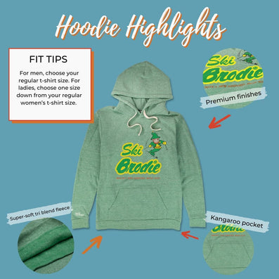 Ski Brodie Hoodie Highlights Faded Green