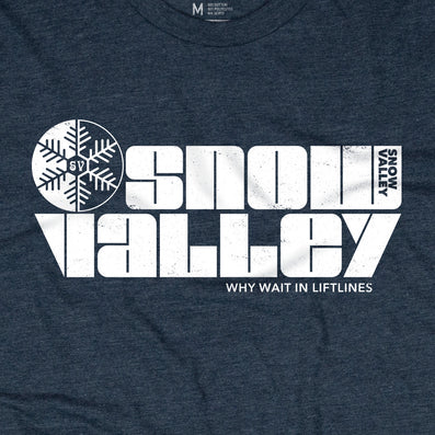 Snow Valley Ski Area Winhall Vermont T-Shirt Graphic Dark Blue