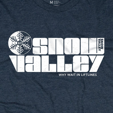 Snow Valley Ski Area Winhall Vermont T-Shirt Graphic Dark Blue