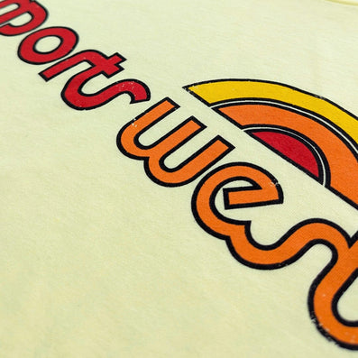 Sports West Sporting Goods Stores T-Shirt Detail Right Faded Yellow