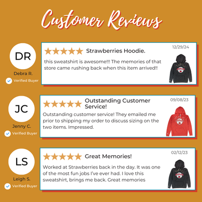 Strawberries Records And Tapes Hoodie Reviews