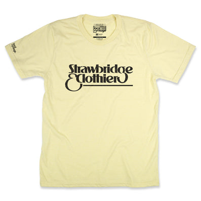 Strawbridge & Clothier Department Store T-Shirt Front Faded Yellow
