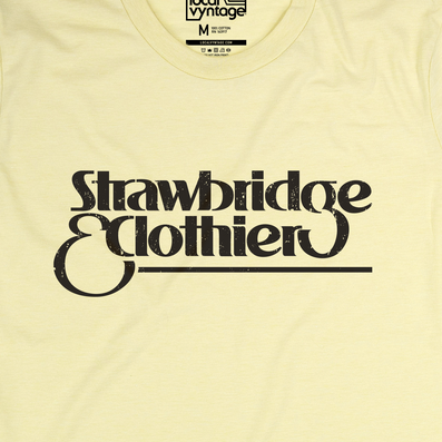 Strawbridge & Clothier Department Store T-Shirt Graphic Faded Yellow