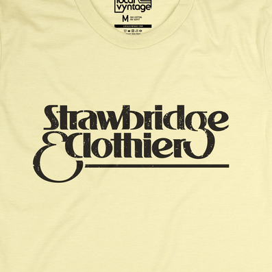 Strawbridge & Clothier Department Store T-Shirt Graphic Faded Yellow