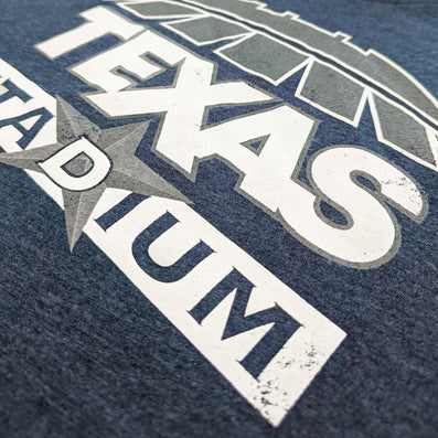 Texas Stadium Dallas Texas T-Shirt Detail Right Dark Blue