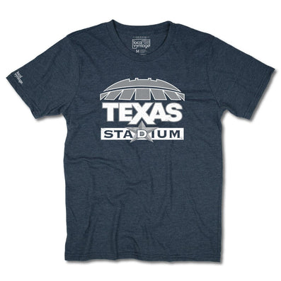 Texas Stadium Dallas Texas T-Shirt Front Dark Blue
