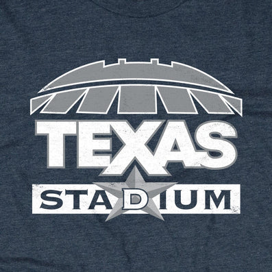 Texas Stadium Dallas Texas T-Shirt Graphic Dark Blue