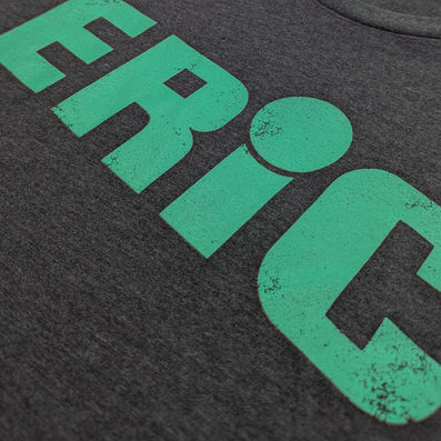 The Eric Movie Theatre T-Shirt Detail Right Dark Gray