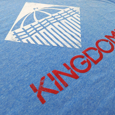 The Kingdome Stadium Seattle Washington T-Shirt Detail Left Royal Blue
