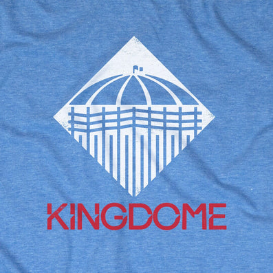The Kingdome Stadium Seattle Washington T-Shirt Graphic Royal Blue