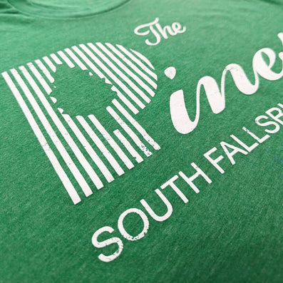 The Pines Resort Catskills Upstate New York T-Shirt Detail Left Green