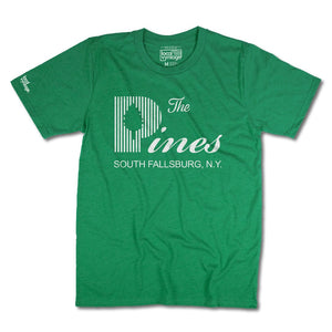 The Pines Resort Catskills Upstate New York T-Shirt Front Green