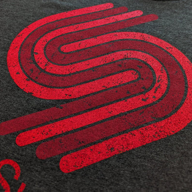 The Summit Arena Houston Texas T-Shirt Detail Logo Dark Gray