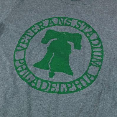 The Vet Stadium Philadelphia T-Shirt Detail Gray
