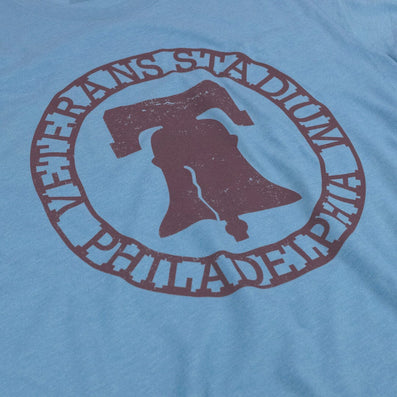 The Vet Stadium Philadelphia T-Shirt Detail Light Blue