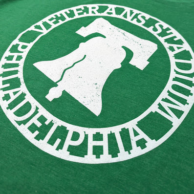 The Vet Stadium Philadelphia T-Shirt Detail Right Green