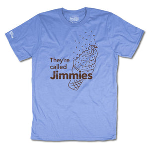 They're Called Jimmies Ice Cream T-Shirt Front Light Blue