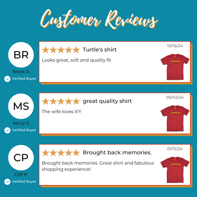 Turtle's Records & Tapes T-Shirt Reviews Red